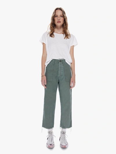 Shop Mother The Patch Pocket Private Ankle Roger That Pants (also In 23,24,30) In Green