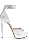 GIVENCHY Shark Lock platform sandals in lizard-effect leather