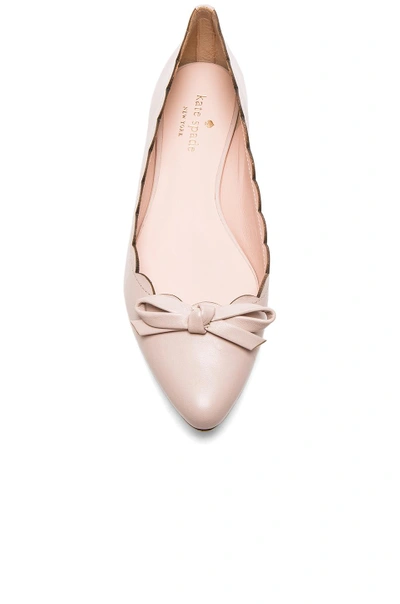 Shop Kate Spade Eleni Flat In Pale Pink Nappa