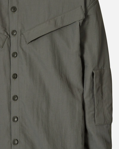 Bryan Jimene`z Ssense Exclusive Grey Nylon Shirt In Grey