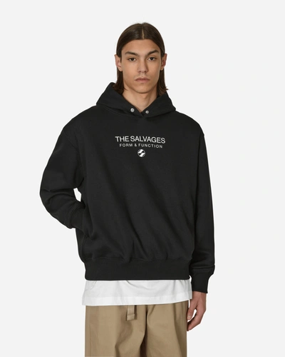 The Salvages Black Cotton Hooded Sweatshirt In Black