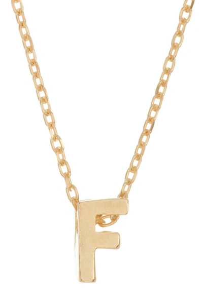 Shop Adornia 14k Gold Plate Initial Necklace In Gold - F