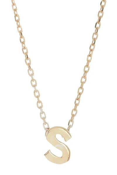 Shop Adornia 14k Gold Plate Initial Necklace In Gold - S