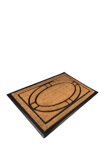 Shop Entryways Ellipse Recycled Rubber & Coir Doormat In Natural Coir / Black