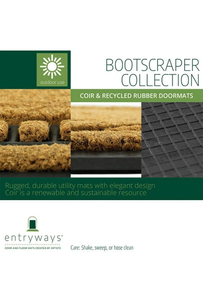 Shop Entryways Ellipse Recycled Rubber & Coir Doormat In Natural Coir / Black