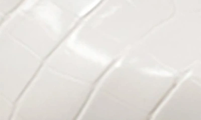 Chase & Chloe Wolfe 2 Croc Embossed Platform Pump In White Croc