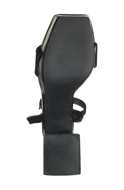 Chase & Chloe Rayla Ankle Strap Platform Sandal In Black Pu