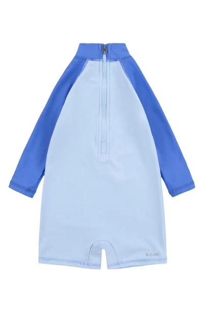 Shop Hurley Rashguard One-piece Swimsuit In Pyschic Blue