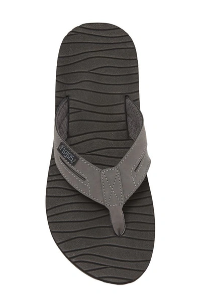 Shop Flojos Wave Runner Flip Flop In Gray/ Black