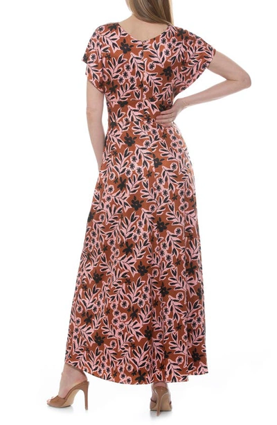 Alexia Admor Brielle Maxi Dress In Brown Multi