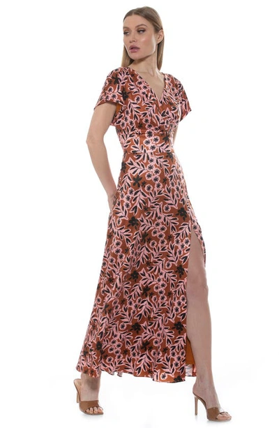 Alexia Admor Brielle Maxi Dress In Brown Multi