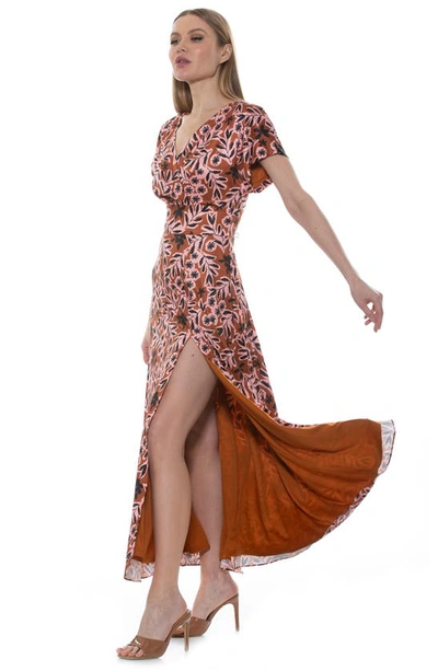 Shop Alexia Admor Brielle Maxi Dress In Brown Multi