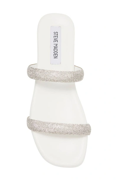 Shop Steve Madden Decorate Embellished Slide Sandal In White Multi