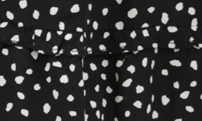 Shop Beachlunchlounge Camila Floral Flutter Sleeve Dress In Spots Noir