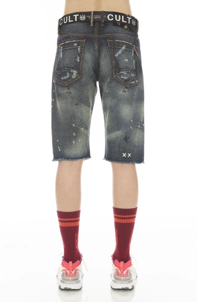 Shop Cult Of Individuality Rocker Japanese Selvedge Shorts In Tarvick