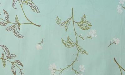 Southshore Fine Linens Myosotis Scorpioides 300 Tc Long Staple Sateen Cotton Sheet Set In Green