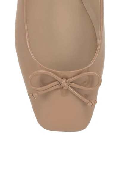 Shop Vince Camuto Velyna Ballet Flat In Buff Patent