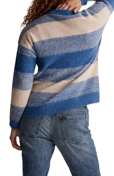 Shop Madewell Otis Space Dye Pullover Sweater In Sky Spacedye