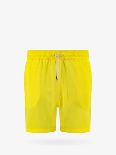 Shop Polo Ralph Lauren Swim Trunks In Yellow