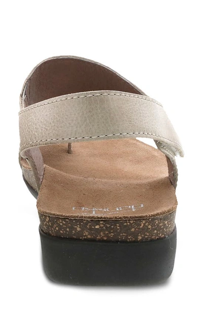 Shop Dansko Reece Sandal In Linen Milled Burnished