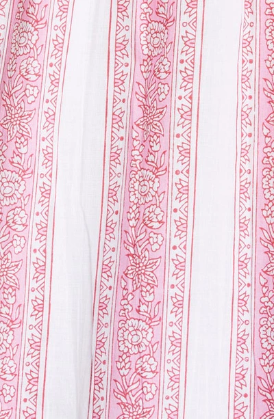Shop Mille Francesca High Neck Cotton Blouse In Jaipur Stripe