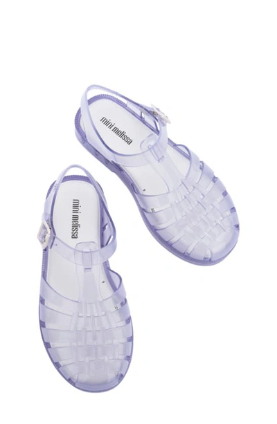 Shop Mini Melissa Possession Fisherman Sandal In Clear Purple