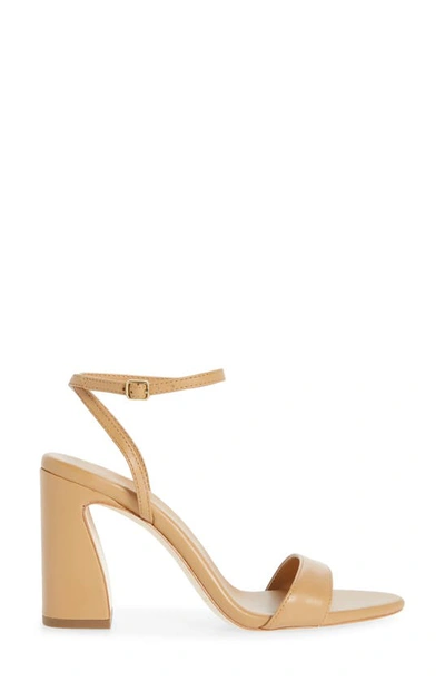 Loeffler Randall Malia Curved Heel With Ankle Strap In Brown In Dune
