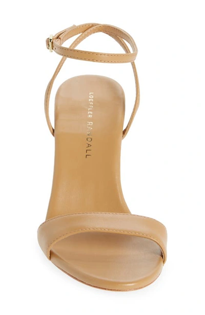 Loeffler Randall Malia Curved Heel With Ankle Strap In Brown In Dune