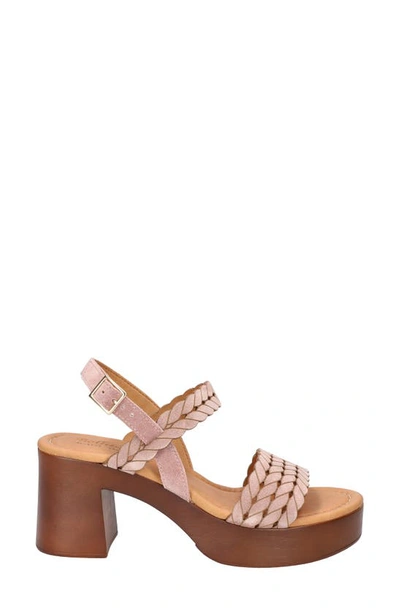 Shop Bella Vita Jud-italy Slingback Platform Sandal In Blush Suede Leather