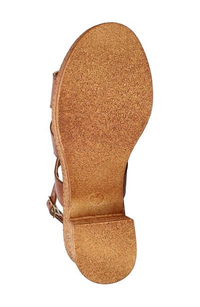 Shop Bella Vita Strappy Platform Sandal In Whiskey Leather