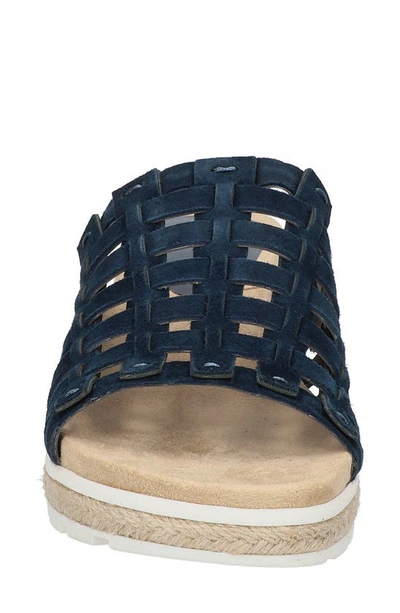 Shop Bella Vita Oaklynn Sandal In Navy Suede Leather