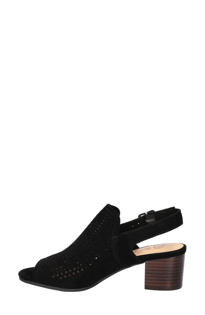 Bella Vita Emmalyn Womens Suede Slingback Heels In Black Suede Leather