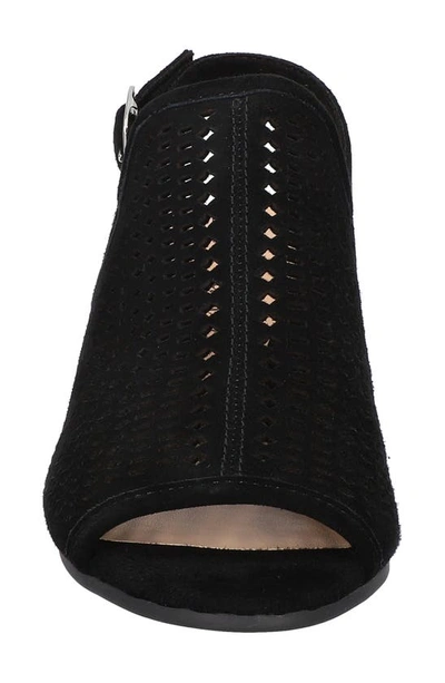 Bella Vita Emmalyn Womens Suede Slingback Heels In Black Suede Leather