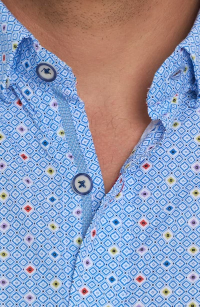Shop Robert Graham Astoria Foulard Print Cotton Button-up Shirt In Light Blue Multi
