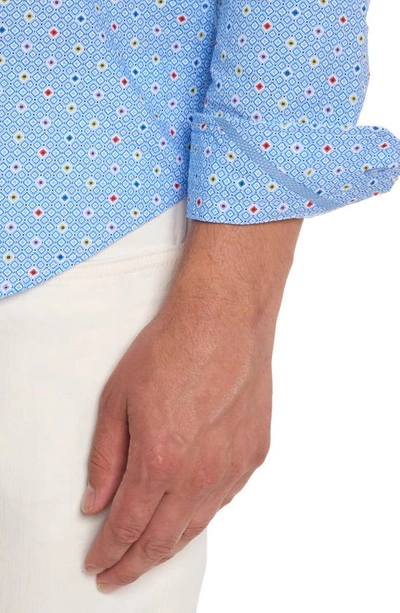 Shop Robert Graham Astoria Foulard Print Cotton Button-up Shirt In Light Blue Multi