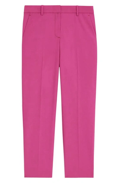 Theory Treeca Good Wool Cropped Pants In Carnation