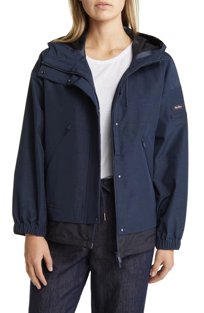 Shop Max Mara Napoli Hooded Jacket In Navy