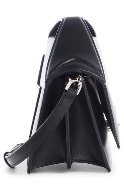 Shop Alaïa Le Papa East/west Leather Crossbody Bag In Noir/ Argent
