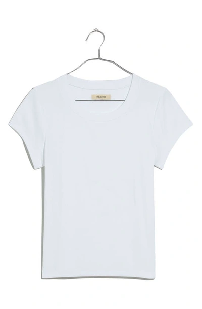 Shop Madewell Supima® Cotton Rib T-shirt In Eyelet White