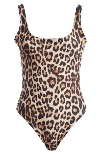 Shop Good American Modern One-piece Swimsuit In Good Leopard003