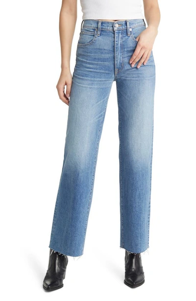 Shop Slvrlake Grace High Waist Raw Hem Wide Leg Jeans In California Dream