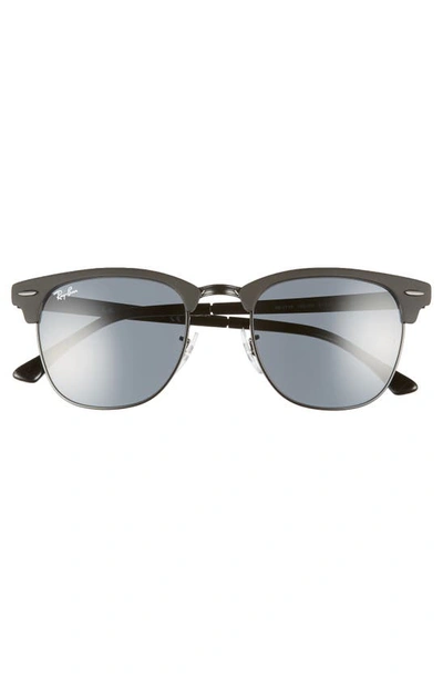Ray Ban Clubmaster 51mm Sunglasses In Shiny Black