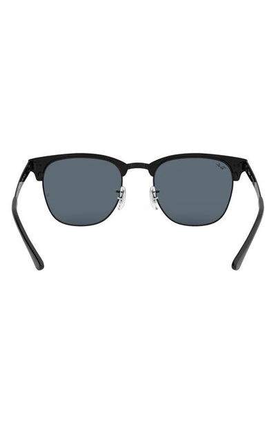 Shop Ray Ban Clubmaster 51mm Sunglasses In Shiny Black