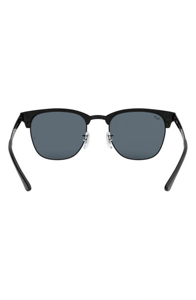 Ray Ban Clubmaster 51mm Sunglasses In Shiny Black