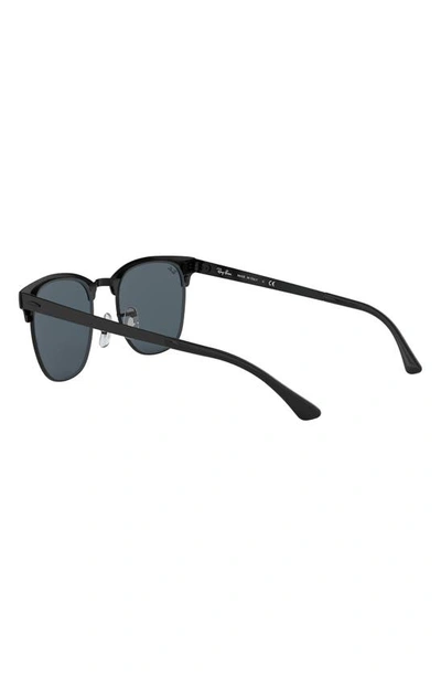 Ray Ban Clubmaster 51mm Sunglasses In Shiny Black