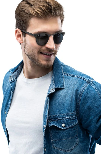 Ray Ban Clubmaster 51mm Sunglasses In Shiny Black
