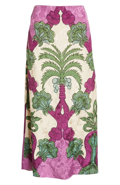 Shop Johanna Ortiz Palm Orchid Jacquard Skirt In Palms Orchid/ Ecru