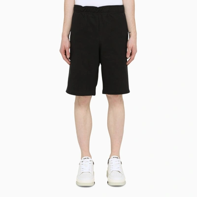 Shop 032c | Black Cotton Bermuda Shorts