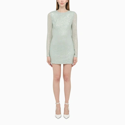 Shop Rotate Birger Christensen | Light Blue Short Dress With Sequins