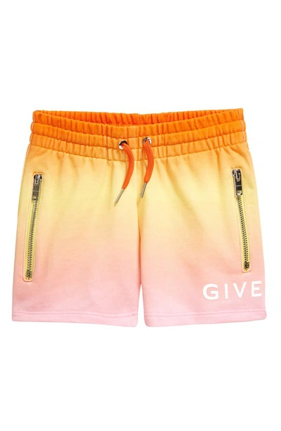 Shop Givenchy Kids' Sunset Ombré Cotton Shorts In Z40-unique